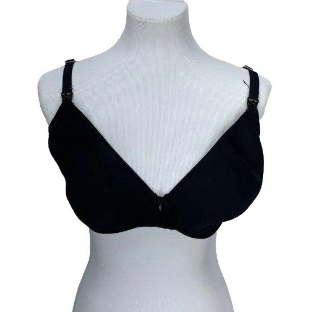 Pip & Vine Rosie Pope Maternity Black Nursing Bra Size 40DD